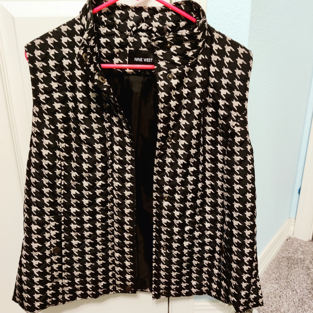 Nine West Houndstooth Vest